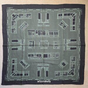NWOT Silk Scarf Hand Rolled New York City Greenwich Village Manhattan Landmarks